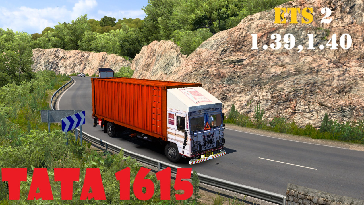 TATA  1615 Container truck mod V2.3 ETS2 1.40
